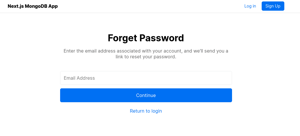 Password Reset Page